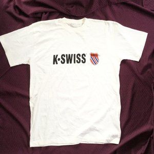 K-Swiss T-shirt White  Single Stitch Graphic tee